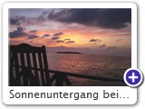 Sonnenuntergang beim Italiener